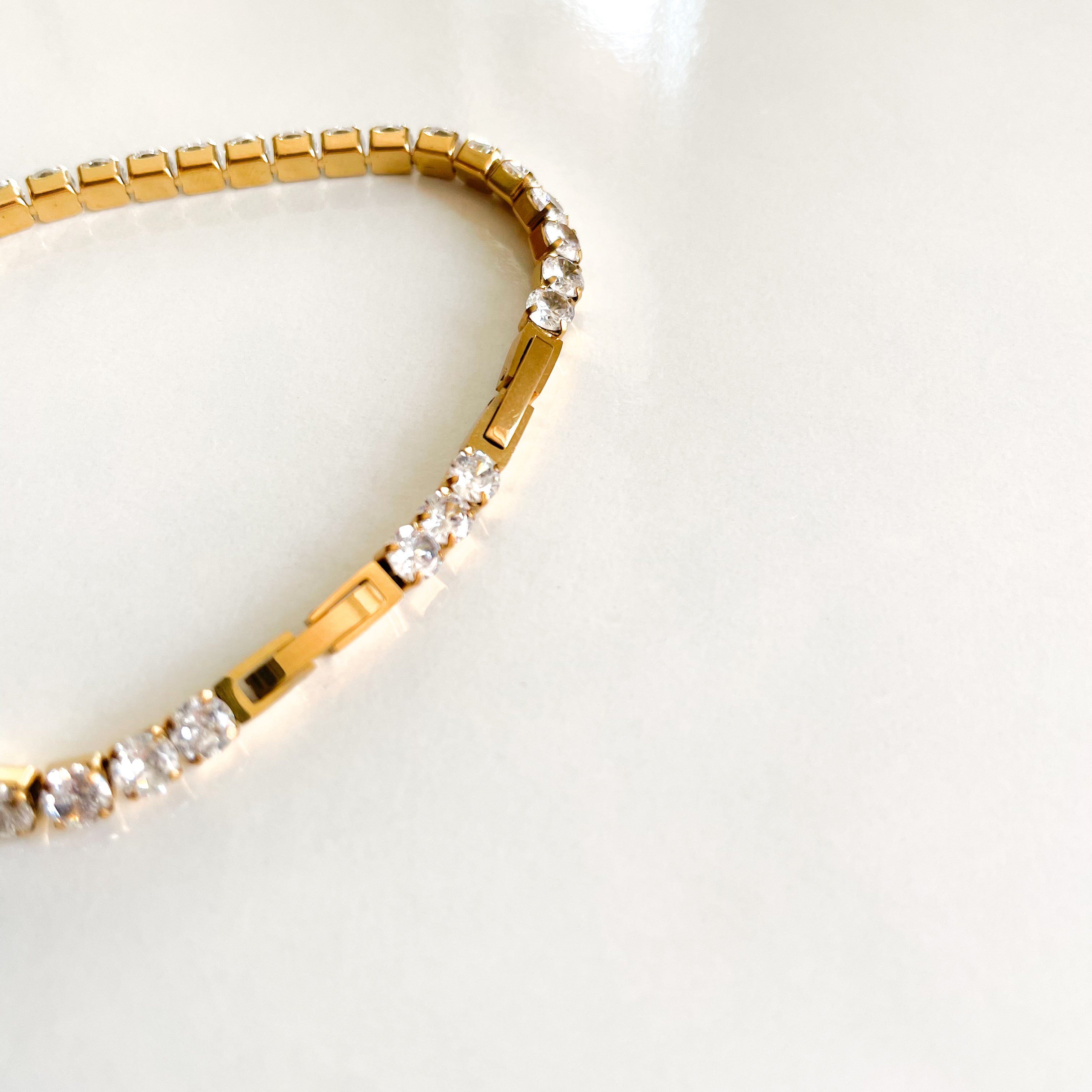 Adjustable Gold Tennis Bracelet