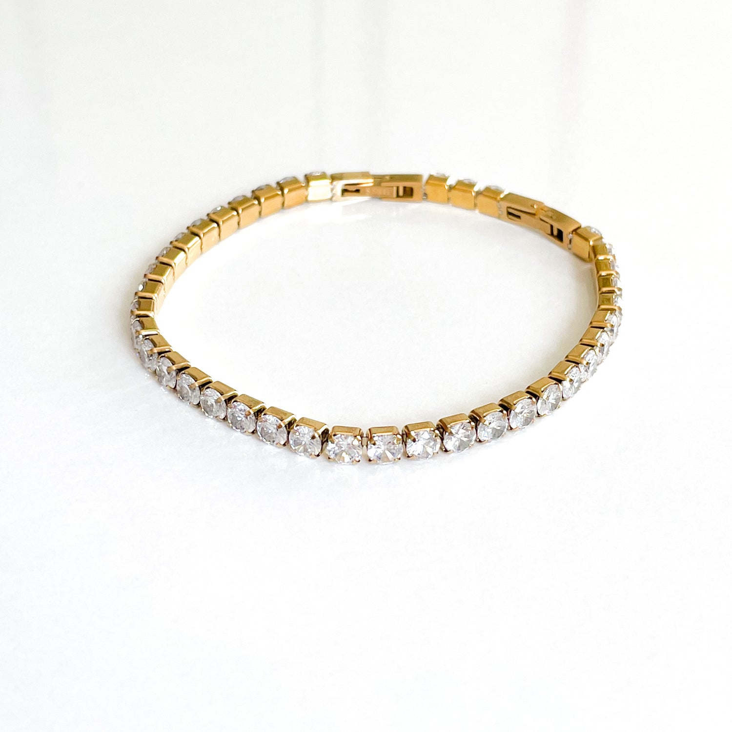 Adjustable Gold Tennis Bracelet